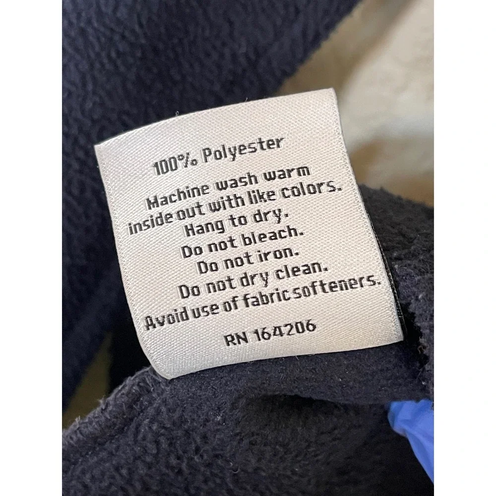 Dudley Stephens Navy Blue Fleece Cowl Neck Pullover Womens Large Slope Vello - Picture 5 of 5